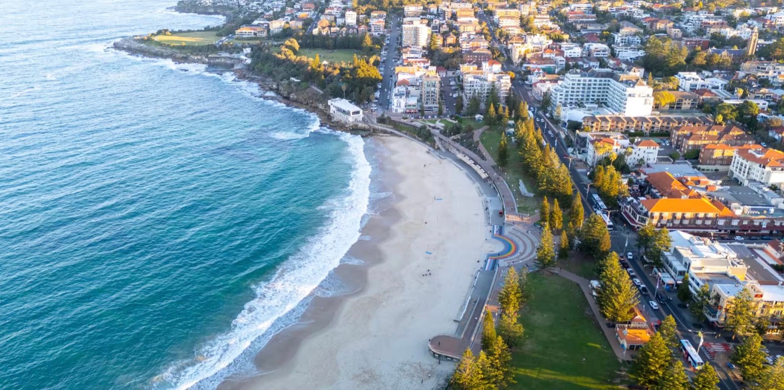 Aerial view of Coogee Beach near Kingsford